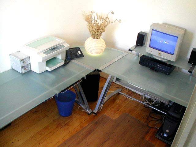 Glass Top "Z-Line" Office Desk $300. Now $240!! - Sold