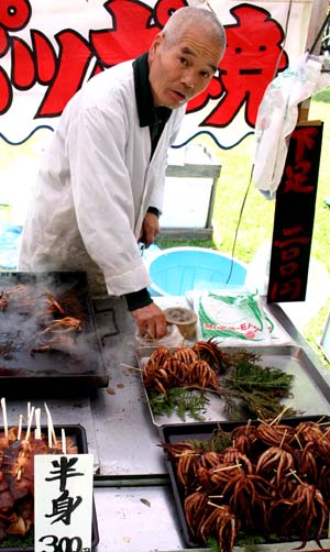 Yummy food at gyoda festival